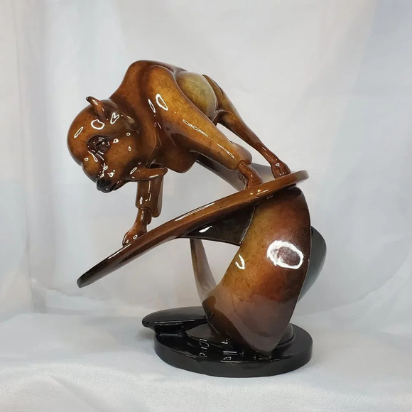 2005 Imago Buffalo Run Gold Ceramic Sculpture signed Stephen Herrero *READ* - Picture 5 of 16
